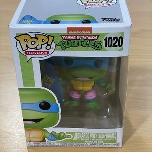 Funko Pop Television TMNT 1020 Leonardo With Surfboard Brand New